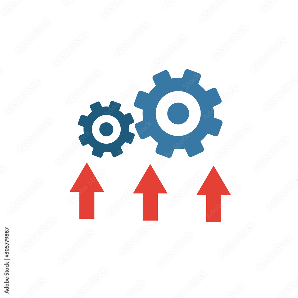 Poster system integration icon. colored simple elements from industry 4.0 collection