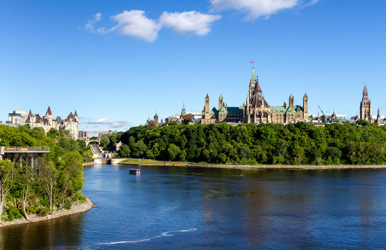 Parliament Hill Buildings in Ottawa, Ontario, Canada