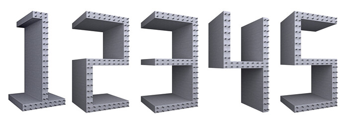 concrete slab numbers 1 2 3 4 5