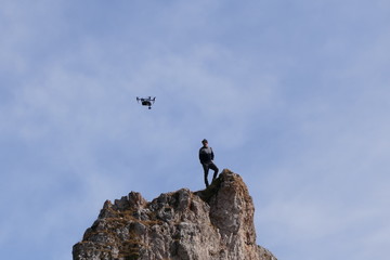 Drone with climber