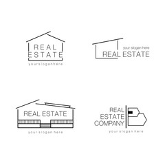 Real Estate Logo Design Modern and Minimalist Vector Illustration