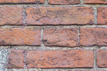 stunning old brick wall texture in Italy, bellisssimo muro antico fatto di mattoni