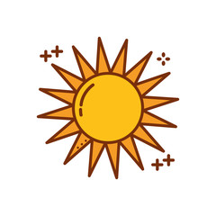 sun hot fill style icon