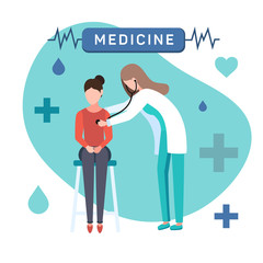 Doctors at work. Medical hospital staff people. Doctors in medic uniform vector illustration.