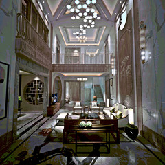 3d render of modern living room interior.