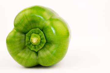 Green pepper on a white background.
