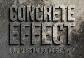 3D Concrete Text Effect