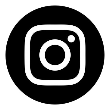 VORONEZH, RUSSIA - NOVEMBER 21, 2019: Instagram logo round icon in black color