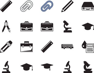 school vector icon set such as: vacancy, engineering, travelling, arrival, economy, mathematics, water, modern, side, precision, vehicle, computer, passenger, drop, set, traffic, auto, coach