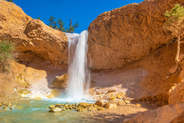 Waterfall, Mossy Cave, Bryce Canyon National Park, Utah, USA