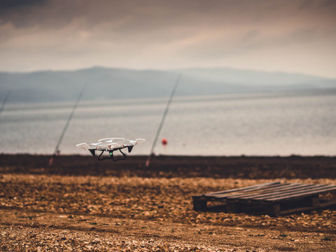 Close-up of a drone by Iskar Dam, Bulgaria