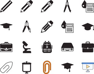 school vector icon set such as: display, logo, industry, laboratory, graph, chart, class, smart, medicine, information, luggage, supplies, back, marketing, home, discovery, medical, fastener