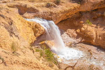 Waterfall, Mossy Cave, Bryce Canyon National Park, Utah, USA