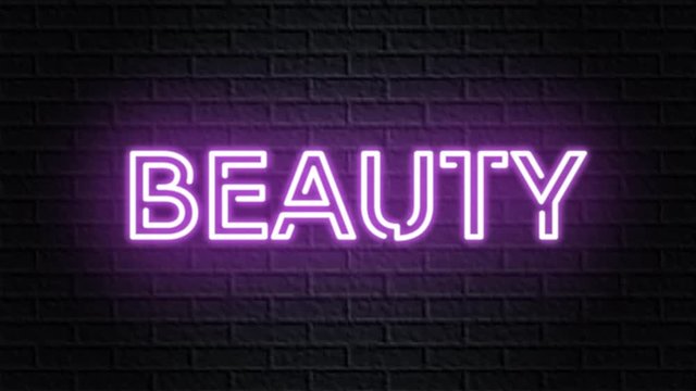 violet neon video animation beauty
