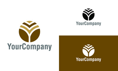 Agriculture, flower and letter Y logo icon design template elements. Simple minimalist template graphic illustration. Creative vector emblem, for icon or design concept.