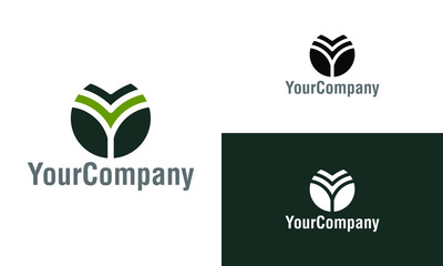 Agriculture, flower and letter Y logo icon design template elements. Simple minimalist template graphic illustration. Creative vector emblem, for icon or design concept.