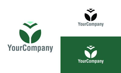 Agriculture, flower and letter Y logo icon design template elements. Simple minimalist template graphic illustration. Creative vector emblem, for icon or design concept.