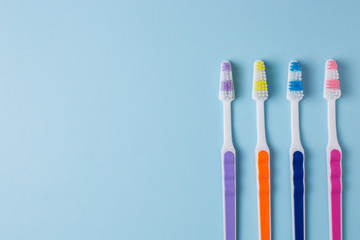 Toothbrush on the blue background
