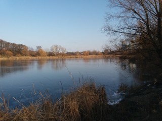 lake in autumn.landskape.water.nature