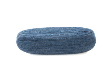 Jeans box casing for eye glasses safe keeping.