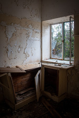 Interior of a dirty abandoned  room