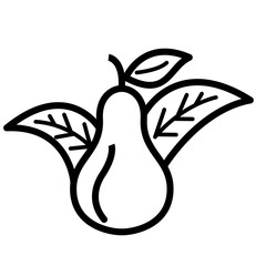 Avocado Icon Vector Simple Design