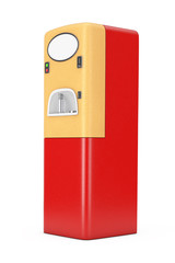 Vintage Sparkling Carbonated Soda Water Dispenser Outdoor Machine. 3d Rendering