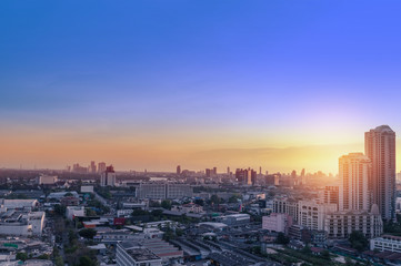Naklejka na ściany i meble Cityscape in Bangkok