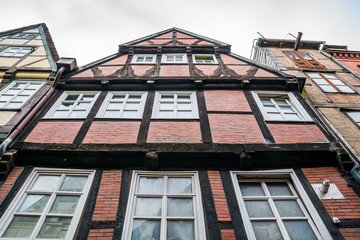 Stade, Germany - November 12, 2019. Details of german architecture