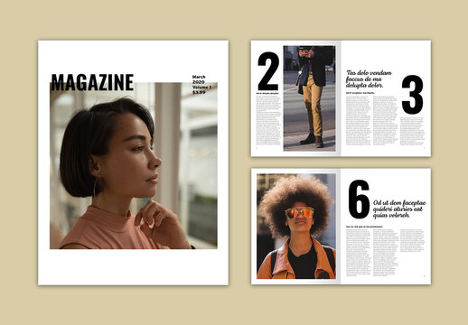 Black and White Magazine Layout