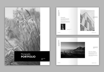 Black and White Portfolio Layout