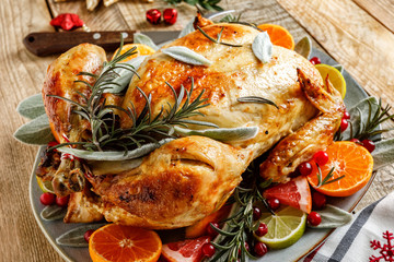 Christmas turkey for festive dinner