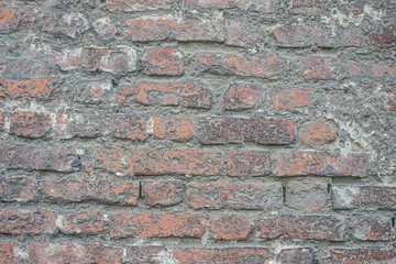 old brick wall texture in Italy, wallpaper, antico muro di mattoni in Italia