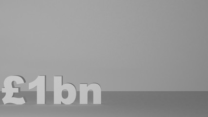 1 billion pounds 3d text