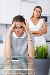 Quarrel between two girls friends