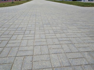 Path of paving stones gray color large