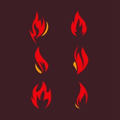 fire on black background