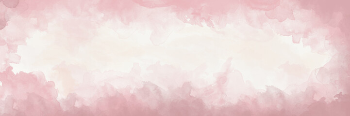 Pink watercolor background with copy space for text or image