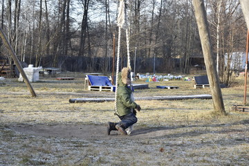 family in the garden