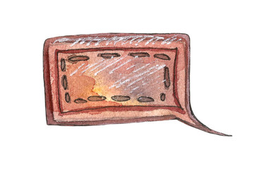 Watercolor hand drawn cute robots set. Cartoon nice illustration