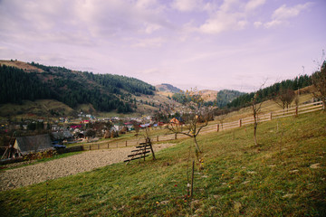 Amazing mountain lanscape in the wild Carpathians
