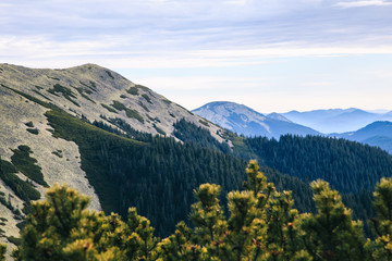 Obraz premium Amazing mountain lanscape in the wild Carpathians