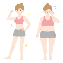 筋トレ　ダイエット　ビフォーアフター