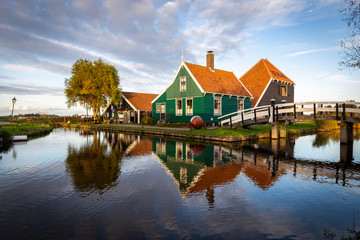 Fototapeta na wymiar Zaanse Schans Village in Holland