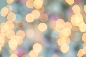 Christmas Tree Lights and Decoration Bokeh Blurred Out of Focus Background