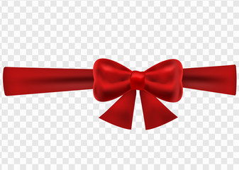 Christmas ribbon with bow on an isolated background