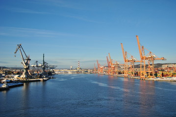 Gdynia shipyard view. Poland