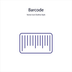 Bar code Vector Icon Outline Style