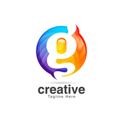 Abstract Creative Letter G Logo Design Template