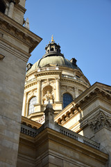 Fototapeta na wymiar Angled view of a church in Budapest, Hungary